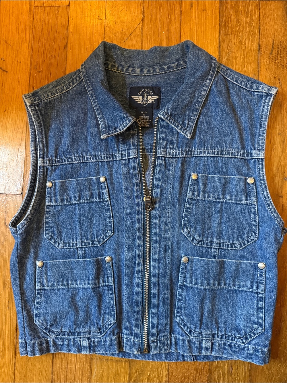 vintage 1990s Dockers denim vest